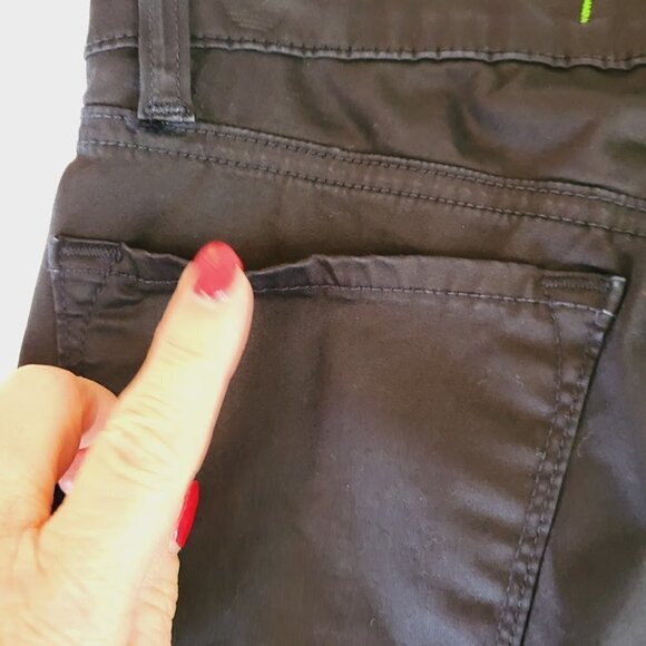 J Brand Skinny Leg Pants With Velvet Tuxedo Stripe Black Womens Size 25 - Picture 7 of 13